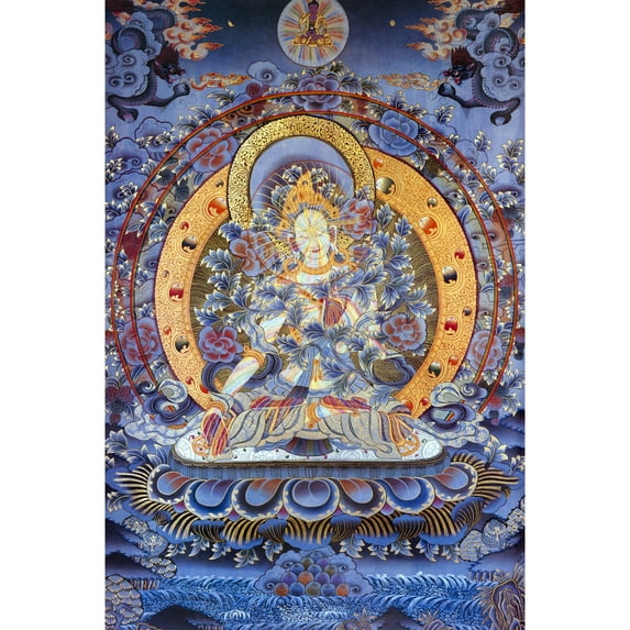 Oriental Furniture Radiant Tara Tibetan Wall Art, 19.5"W x29.5"H