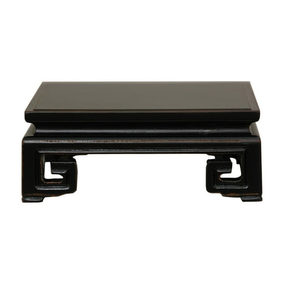 Oriental Furniture Rosewood " Carved Square" shaped Stand