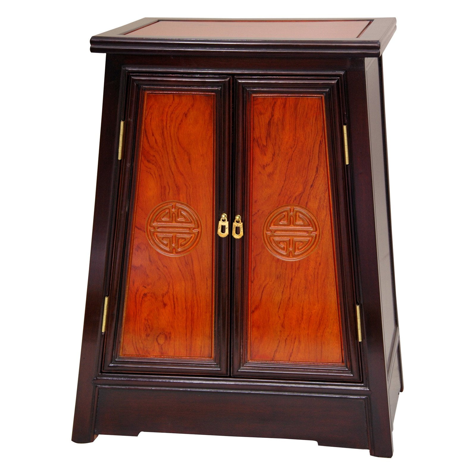 Handcrafted Two-Tone Cherry and Rosewood Freestanding Cabinet