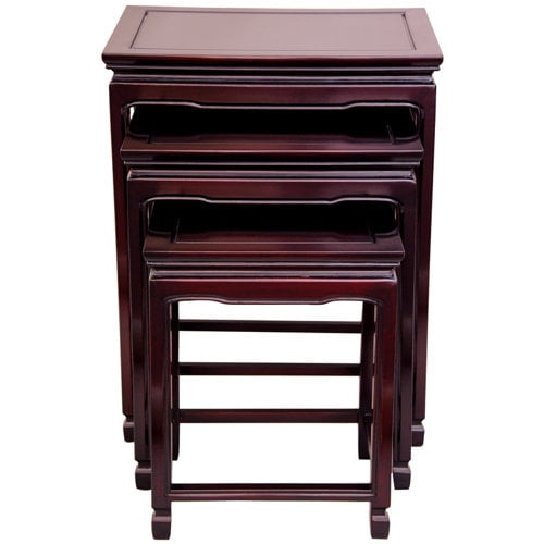 Oriental Furniture Rosewood Nesting Tables in color Rosewood