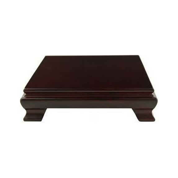 Oriental Furniture Rosewood Scroll Stand, decorative piece, base