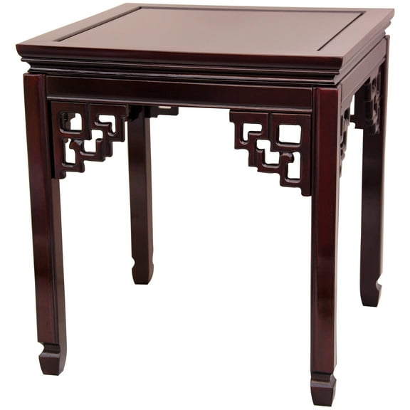 Oriental Furniture Rosewood Square Ming Table, Rosewood