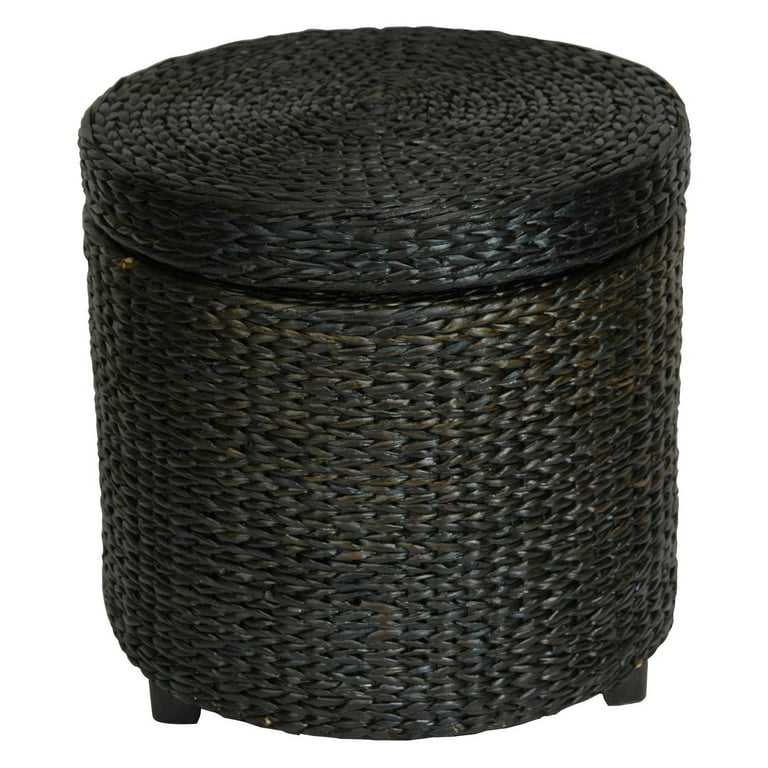 Rattan storage stool deals
