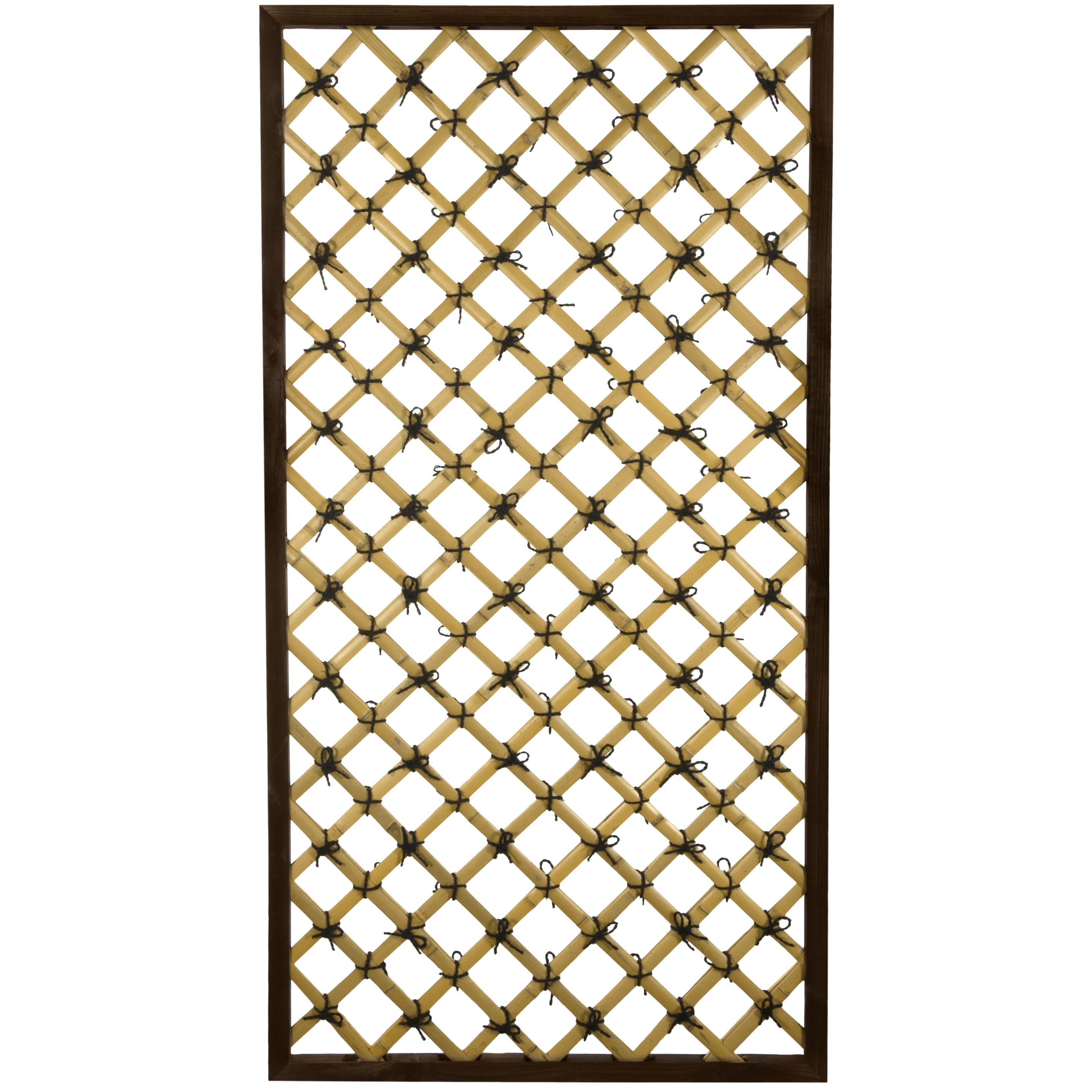 Traditional 6' Tall Bamboo and Wood Garden Trellis