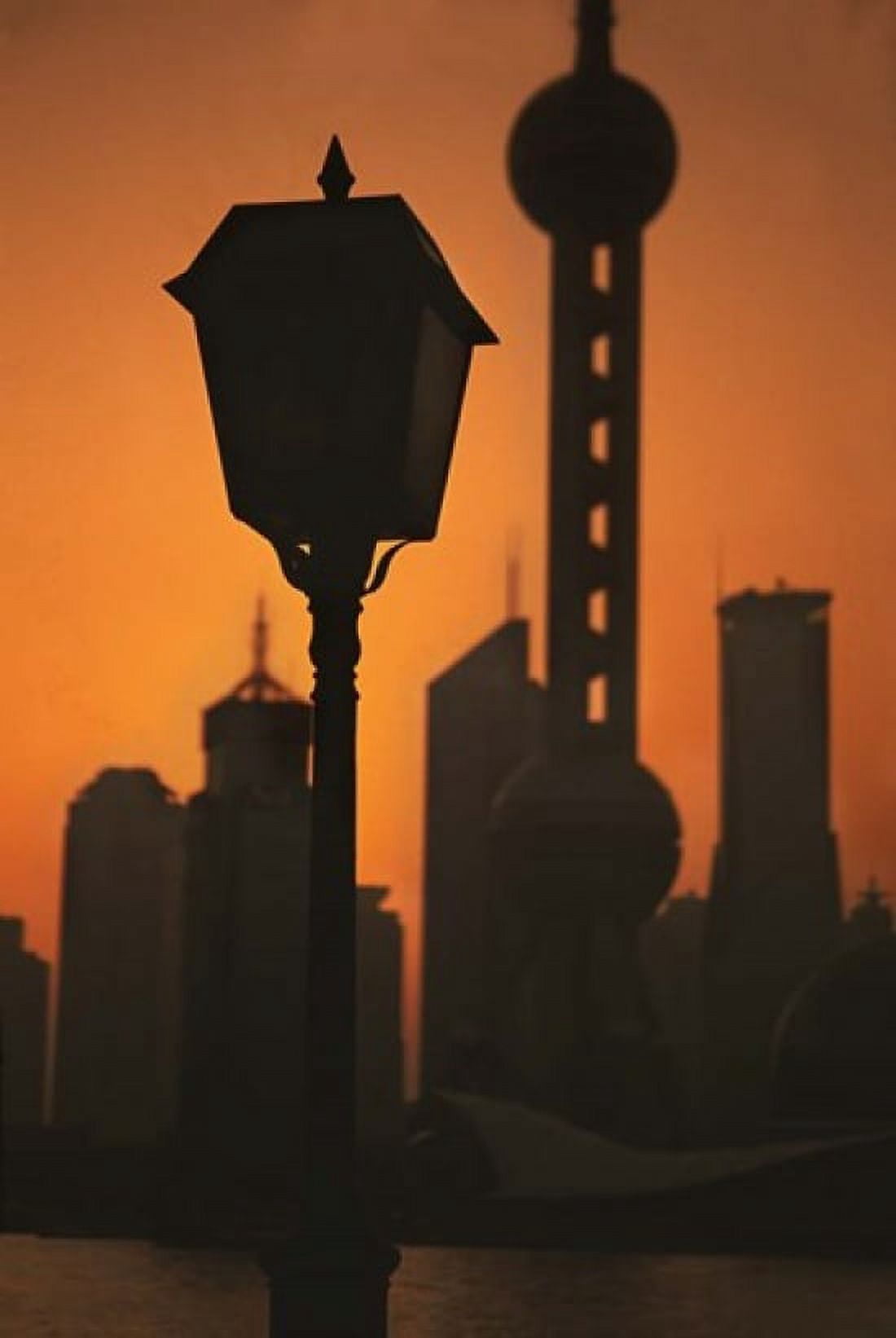 Oriental Pearl TV Tower and High Rises at Sunrise Shanghai China Canvas Art - Keren Su DanitaDelimont (25 x 36)