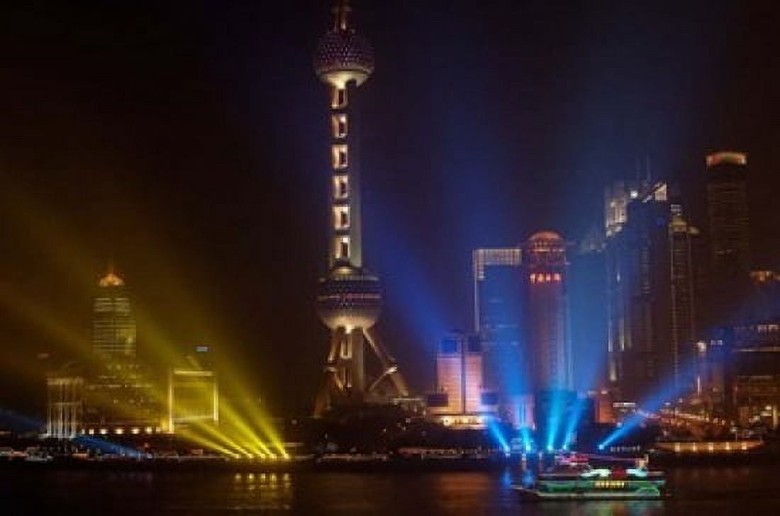 Oriental Pearl TV Tower in Pudong Park Shanghai China Canvas Art - Pete Oxford DanitaDelimont (38 x 26)