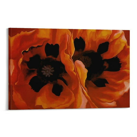 Oriental Poppies (1928) by Georgia OKeeffe Painting Poster Picture Print Canvas Poster Wall Paint Art Posters Decor Modern Home Artworks Gift 16x24inch(40x60cm)