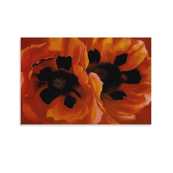 Oriental Poppies (1928) by Georgia OKeeffe Painting Poster Wall Art Picture Painting Poster Canvas Print Posters Artworks Bedroom Living Room Decor 16x24inch(40x60cm)
