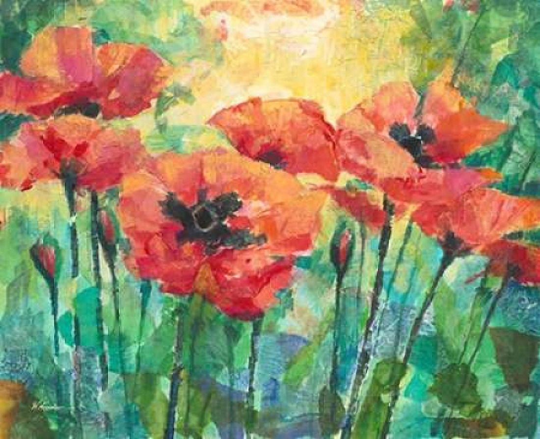 Oriental Poppies Canvas Art - Wendy Kroeker (20 x 24)