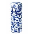 thumbnail image 1 of Oriental Porcelain Umbrella Stand with Blue and White Dragon - Oriental Furniture Warehouse, 1 of 4