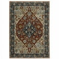 thumbnail image 1 of Oriental Power Loom Stain Resistant Area Rug with Fringe - Multi Color - 2' x 3', 1 of 1