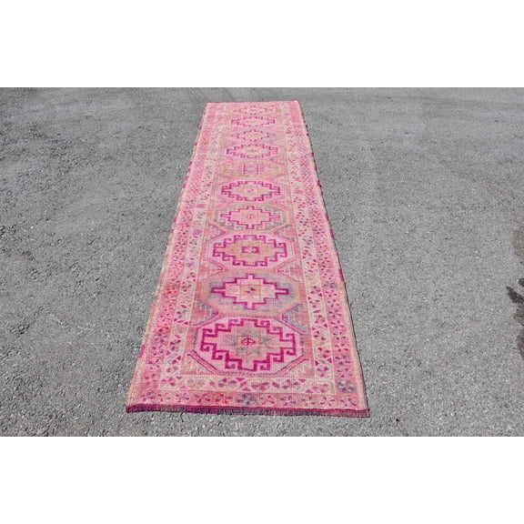 Oriental Rugs, Vintage Rug, 2.8x10.1 ft Runner Rug, Home Decor Rug, Turkish Rug