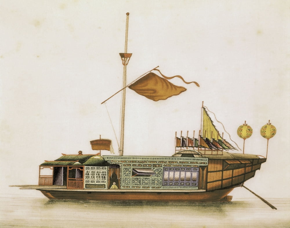 Oriental Ship Canvas Art - (36 x 24)