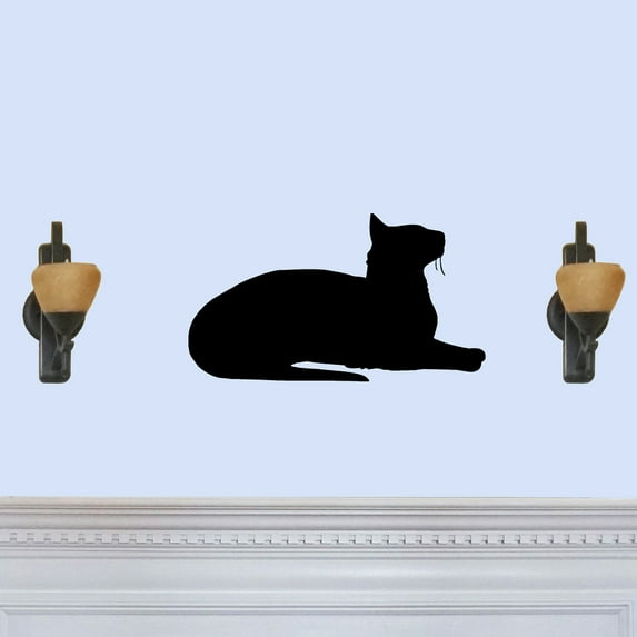 Oriental Shorthair Cat Breed Silhouette - Beautiful Solid Steel Home Decor Decorative Accent Metal Art Wall Sign