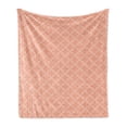 thumbnail image 1 of Oriental Soft Flannel Fleece Blanket, Traditional Ottoman Style Pattern with Interlaced Knotty Ornaments, Cozy Plush for Indoor and Outdoor Use, 70" x 90", Burnt Sienna Peach White, by Ambesonne, 1 of 5