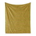 thumbnail image 1 of Oriental Soft Flannel Fleece Throw Blanket, Antique Circular Floral Motif with Vibrant Colors, Cozy Plush for Indoor and Outdoor Use, 50" x 70", Yellow Green Orange, by Ambesonne, 1 of 5