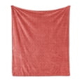 thumbnail image 1 of Oriental Soft Flannel Fleece Throw Blanket, Geometric Floral Ornamental Monochrome Motif Illustration, Cozy Plush for Indoor and Outdoor Use, 50" x 70", Burnt Sienna and Coral, by Ambesonne, 1 of 5