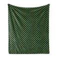 thumbnail image 1 of Oriental Soft Flannel Fleece Throw Blanket, Geometric Inspired Moroccan Style Folklore Floral Motif, Cozy Plush for Indoor and Outdoor Use, 60" x 80", Hunter Green Marigold, by Ambesonne, 1 of 5