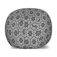 thumbnail image 1 of Oriental Storage Toy Bag Chair, Mosaic Style Ornamental Monotone Modern Abstract Minimalist Style Art, Stuffed Animal Organizer Washable Bag, Small Size, Black and White, by Ambesonne, 1 of 3