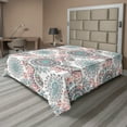 thumbnail image 1 of Ambesonne Oriental Themed Flat Bedding Sheet Soft Top Sheet, Elephant Boho Art, King, Blush Seafoam White, 1 of 1