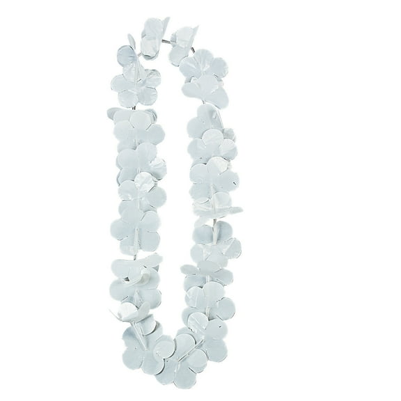 Oriental Trading Company Boas and Leis White Flower Lei with Tropical Flair