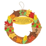 Oriental Trading Company Inspirational Thanksgiving Wreath Craft Kit 10", 12 Pieces