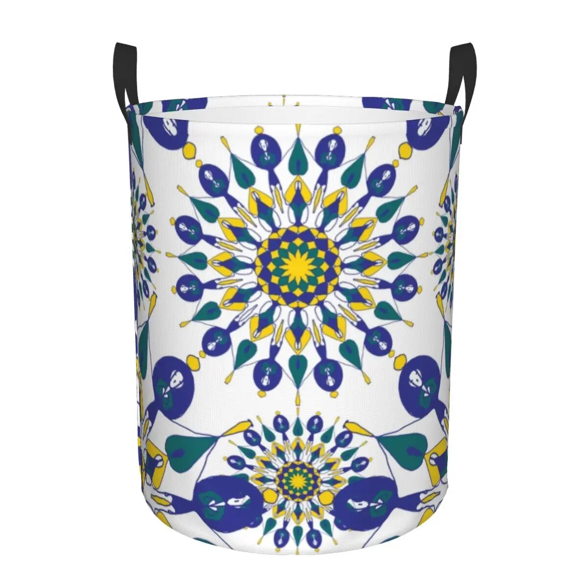 Oriental Traditional Farmhouse Vintage Bohemian Style Laundry Basket