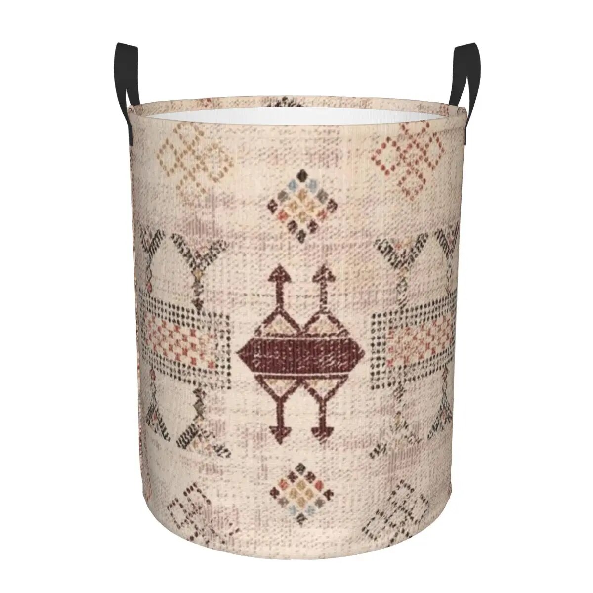 Oriental Traditional Farmhouse Vintage Bohemian Style Laundry Basket