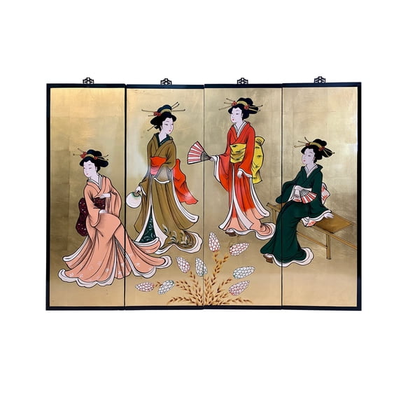 Oriental Wall Panels Geisha Design - Oriental Furniture Warehouse