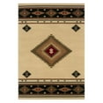 thumbnail image 1 of Oriental Weavers Hudson Area Rug - 087I1 - 7'8" x 10'10" - in Beige/ Green - Southwestern Lodge Style, Stain Resistant, Family and Pet Friendly , Dining, Living Room Rug, 1 of 5