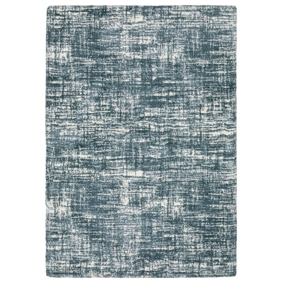 Oriental Weavers Galileo Area Rug - GAL08 - 7'10" x 10'10" - in Dark Teal/ Ivory - Modern Industrial Style, Stain Resistant, Family and Pet Friendly , Dining, Living Room Rug