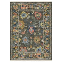 Oriental Weavers Lucca Wool Blend Area Rug - 2889E - 7'10" x 10'10" - in Grey/ Multi - Vintage Inspired, Wool Blend, Dining, Living Room Rug