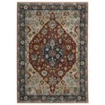 thumbnail image 1 of Oriental Weavers Aberdeen Area Rug - 1143H - 7'10" x 10'10" - in Rust/ Blue - Vintage Inspired, Stain Resistant, Family and Pet Friendly , Dining, Living Room Rug, 1 of 4