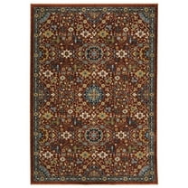 Oriental Weavers Aberdeen Area Rug - 006R1 - 7'10" x 10'10" - in Red/ Multi - Vintage Inspired, Stain Resistant, Family and Pet Friendly , Dining, Living Room Rug