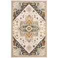 thumbnail image 1 of Oriental Weavers Alfresco Hand-made Wool Area Rug - 28407 - 10' x 13' - in Ivory/ Charcoal - Vintage Inspired, Hand-Made Wool Rugs, Family, Dining, Living Room Rug, 1 of 2