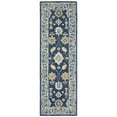 thumbnail image 1 of Oriental Weavers Alfresco Hand-made Wool Area Rug - 28405 - 2'6" x 8' - in Navy/ Blue - Vintage Inspired, Hand-Made Wool Rugs, Entryway, Hallway Runner Rug, 1 of 2