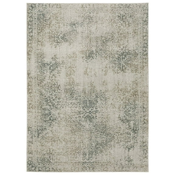 Oriental Weavers Alton Area Rug - 070E9 - 9'10" x 12'10" - in Gray/ Beige - Vintage Inspired, Stain Resistant, Family and Pet Friendly , Family, Dining, Living Room Rug