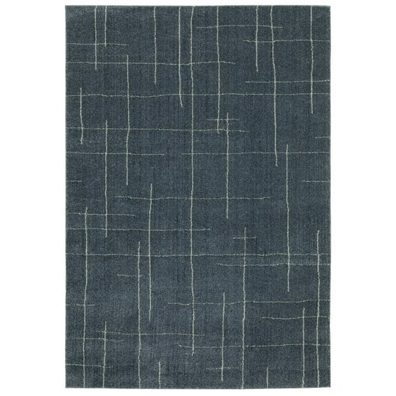 Oriental Weavers Alton Area Rug - 040B9 - 7'10" x 10'10" - in Blue/ Gray - Modern Style, Stain Resistant, Family and Pet Friendly , Dining, Living Room Rug