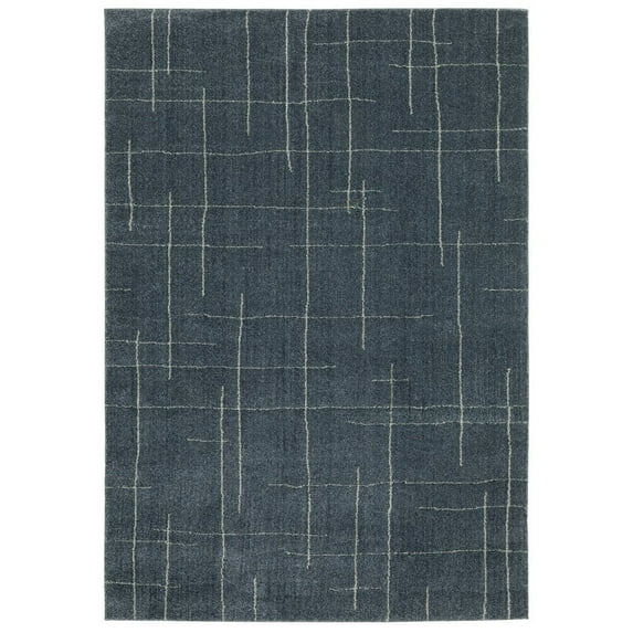 Oriental Weavers Alton Area Rug - 040B9 - 7'10" x 10'10" - in Blue/ Gray - Modern Style, Stain Resistant, Family and Pet Friendly , Dining, Living Room Rug