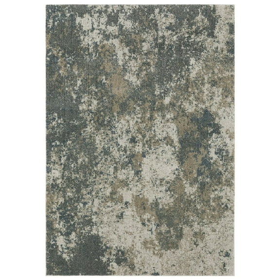 Oriental Weavers Alton Area Rug - 531L9 - 7'10" x 10'10" - in Teal/ Gray - Modern Style, Stain Resistant, Family and Pet Friendly , Dining, Living Room Rug