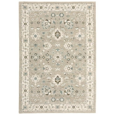 Oriental Weavers Andorra Area Rug - 8930L - 1'10" x 3'2" - in Beige/ Ivory - Vintage Inspired, Stain Resistant, Family and Pet Friendly , Entryway, Bathroom Accent Rug
