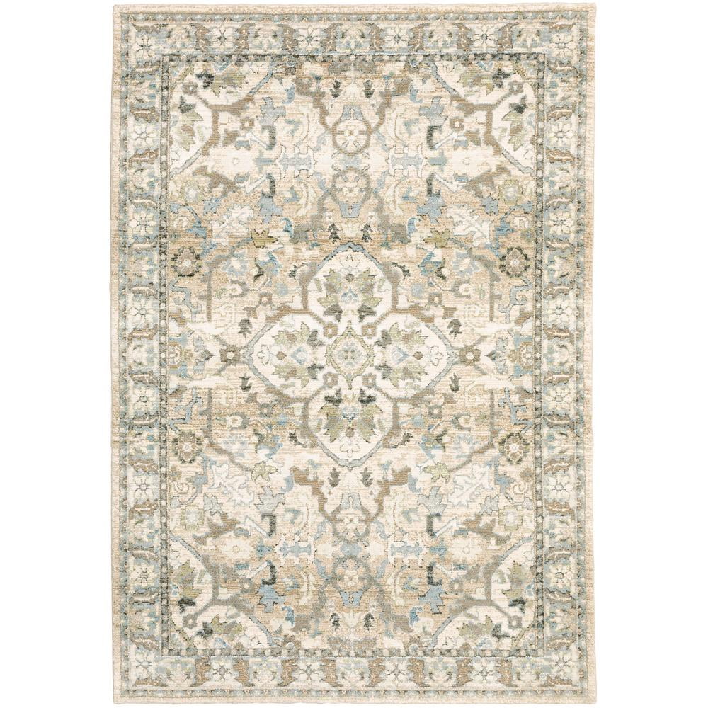 Ivory Elegance 5' x 7' Synthetic Handmade Area Rug