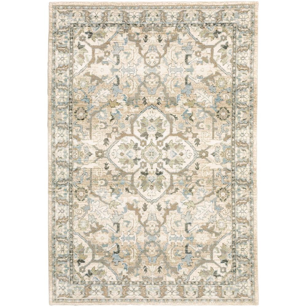 Ivory Elegance 5' x 7' Synthetic Handmade Area Rug