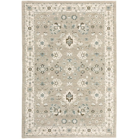 Oriental Weavers Andorra Area Rug - 8930L - 8'6" x 11'7" - in Beige/ Ivory - Vintage Inspired, Stain Resistant, Family and Pet Friendly , Dining, Living Room Rug