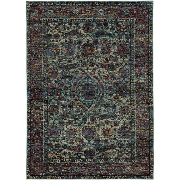 Oriental Weavers ANDORRA Blue 6' 7 X 9' 6 Area Rug