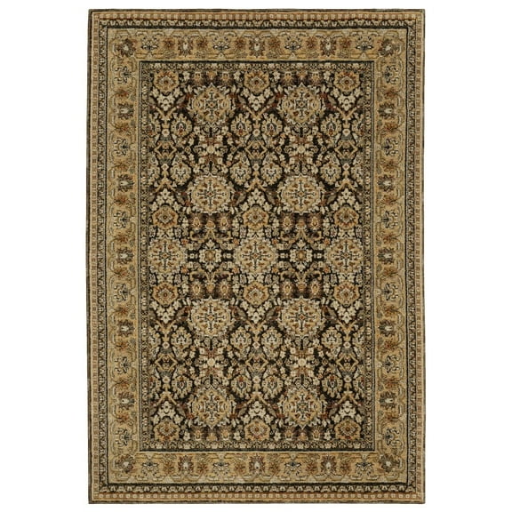 Oriental Weavers Andorra Area Rug 2431A Traditional Brown Geometric Achromatic 2' 3" x 8' Rectangle
