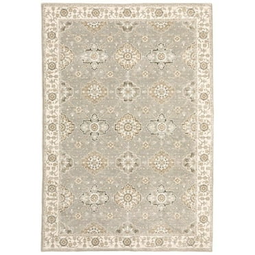 Oriental Weavers Andorra Area Rug - 8929H - 1'10" x 3'2" - in Gray/ Ivory - Vintage Inspired, Stain Resistant, Family and Pet Friendly , Entryway, Bathroom Accent Rug