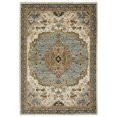 thumbnail image 1 of Oriental Weavers Andorra Area Rug - 2451B - 3'3" x 5'2" - in Ivory/ Blue - Vintage Inspired, Stain Resistant, Family and Pet Friendly , Entrway, Bedroom Rug, 1 of 4