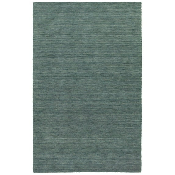 Oriental Weavers Aniston Hand-made Wool Area Rug - 27101 - 8' x 10' - in Solid Light Blue - Modern Style, Hand-Made Wool Rugs, Dining, Living Room Rug