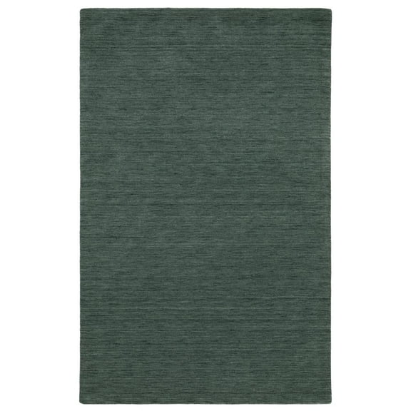 Oriental Weavers Aniston II Hand-made Wool Area Rug - 27121 - 5' x 8' - in Solid Teal Blue - Classic Casual Style, Hand-Made Wool Rugs, Bedroom, Office Rug